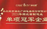 热烈祝贺湖北广绅电器股份有限公司产品--专用冰淇淋机荣获2024年湖北省制造业单项冠军