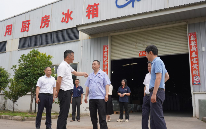 咸宁高新区党工委书记金山带队莅临湖北广绅电器股份有限公司调研企业生产经营情况